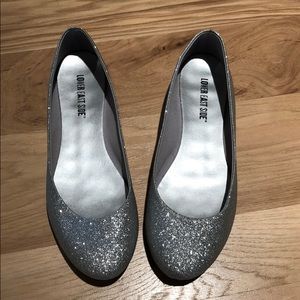 Sparkly Silver Flats
